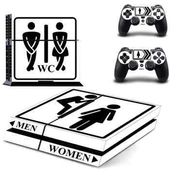 

new WC decal PS4 Skin Sticker For Sony Playstation 4 Console protection film +2Pcs Controllers