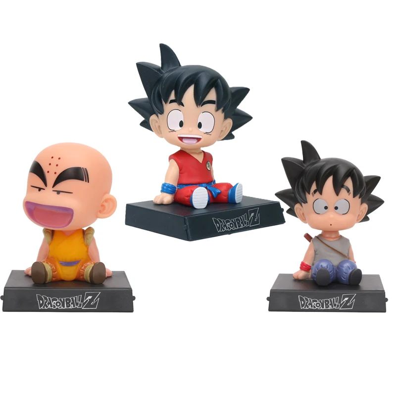 Anime Dragon Ball Z Goku Kuririn Car Decoration Shaking His Head Doll