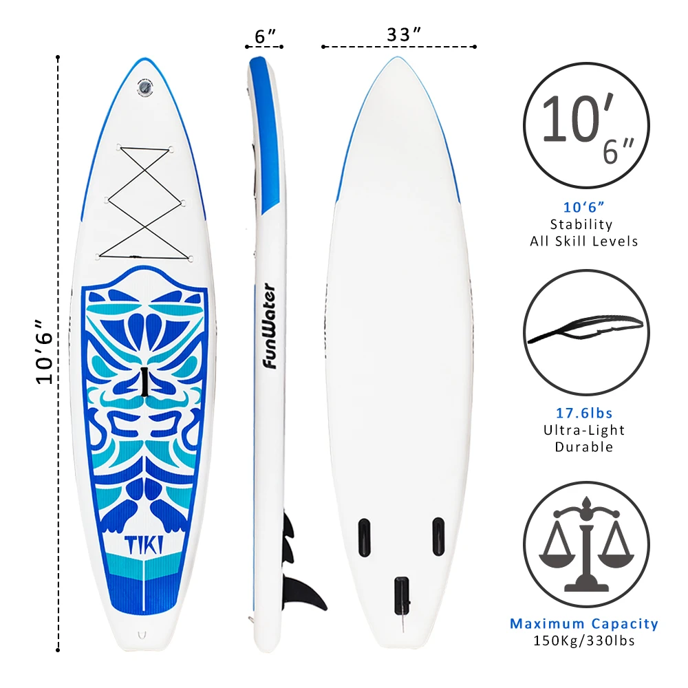 FunWater 320*84*15cm Inflatable Paddle Board Sup W/ Paddle,Bag,Leash,Pump,Phone Bag FunWater 320*84*15cm Inflatable Paddle Board Sup W/ Paddle,Bag,Leash,Pump,Phone Bag