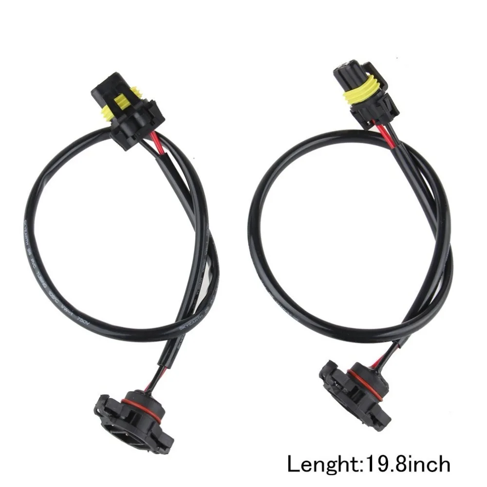 Marloo LED 안개등 램프 어댑터 와이어, 2010 및 최대 지프 랭글러 JK 9005 9006-5202 2504 H16
