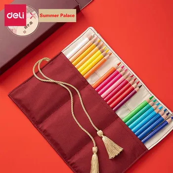 

Deli Summer Palace Pen Curtain Auspicious Pattern Pencil Bags Canvas Protect Nib Student Pen Curtain Student Stationery Supplies