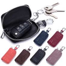 Мужской автомобильный бумажник-ключница мужской из натуральной кожи унисекс маленький кошелек с крокодиловым узором на молнии Держатель Orangizer ключница корова