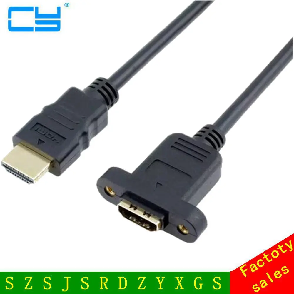 Высококачественный 0 6 м 1 5 4 HDMI-совместимый в 3D Type A кабель-удлинитель с винтовыми