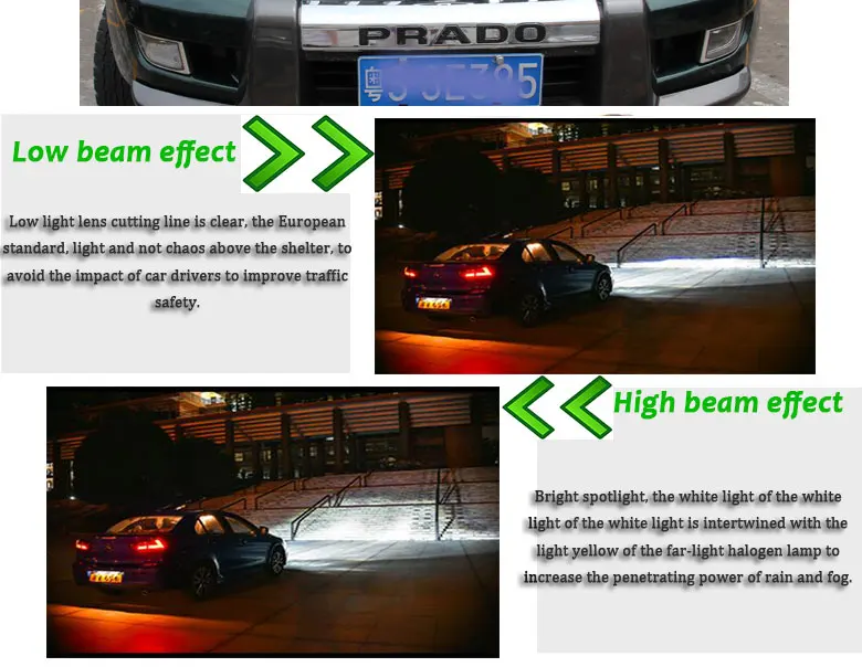Автомобиль Стайлинг для Toyota Prado FJ120 светодиодный фары 2003-2009 фаре включить свет DRL Объектив H7 ксеноновые би ксенон объектива