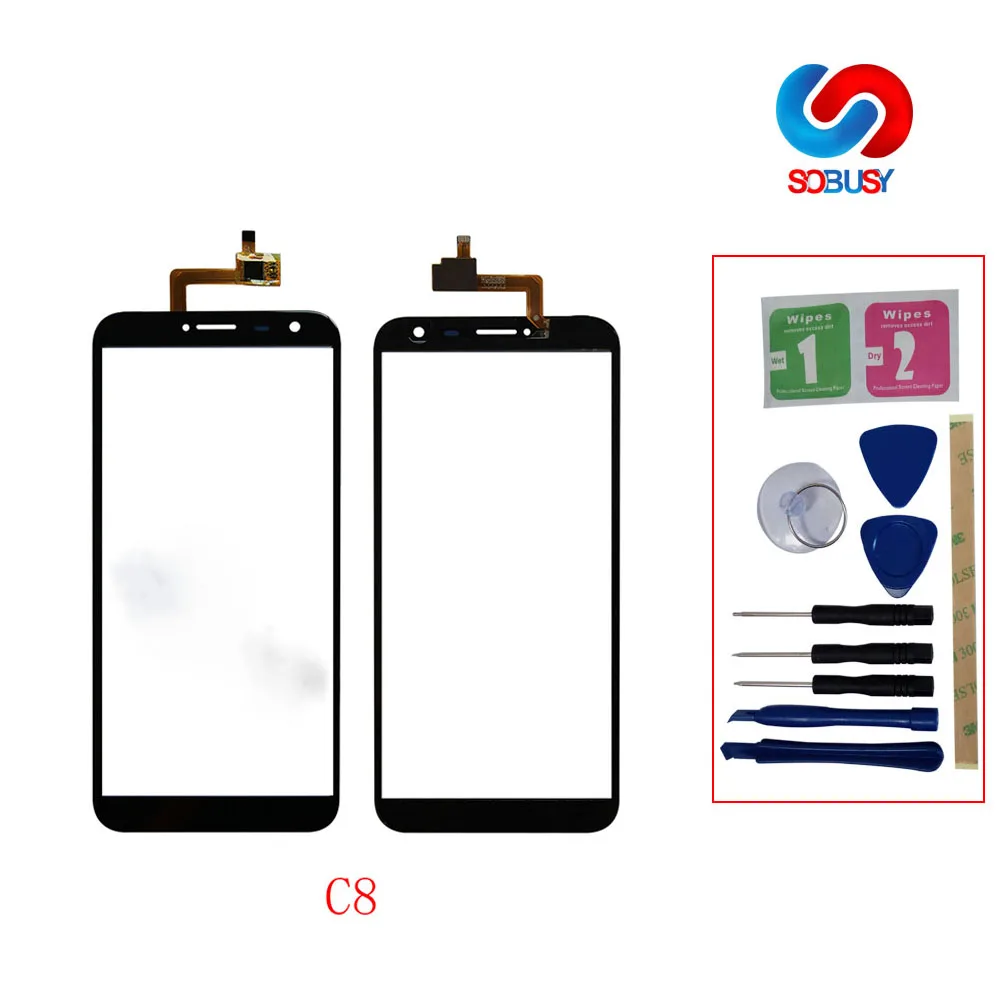 

Brand new 5.5 " TP Touch Sensor For Oukitel C8 Touch Screen with Digitizer Glass Panel Glass senor for C8+ Free 3M Adhesive