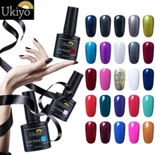 Ukiyo 10 мл чистый цветной Гель-лак для ногтей замачиваемый великолепный УФ светодиодный гель-лаки Vernis Полупостоянный дизайн ногтей Гель-лак