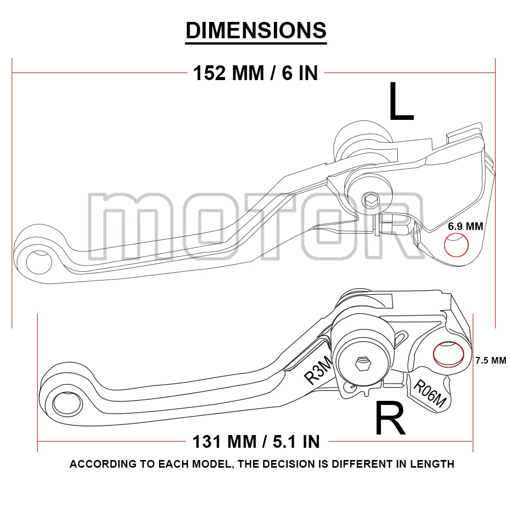 Рычаги тормоза на руль мотоцикла DirtBike для YAMAHA WR250F WR450F 2001 2015 2002 2003 2004 2005 2006 2007 2008
