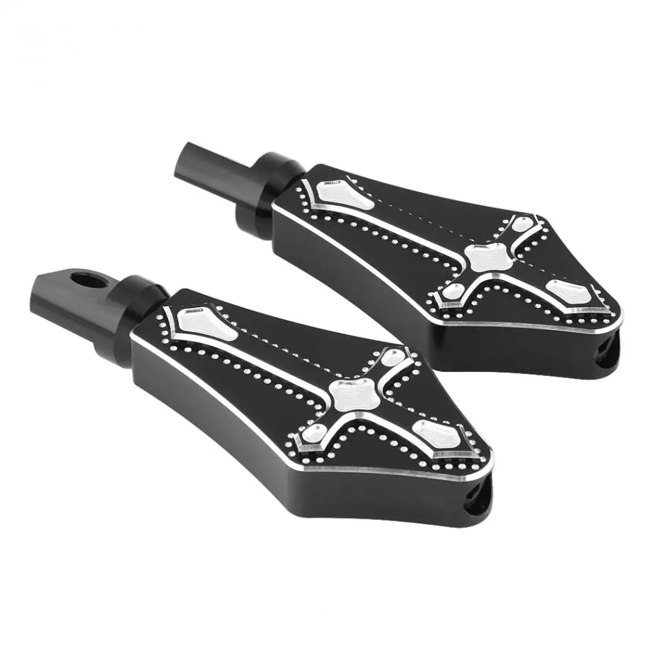 1 пара черный крест-тип мото rcycle подножки педали подставка для ног ...