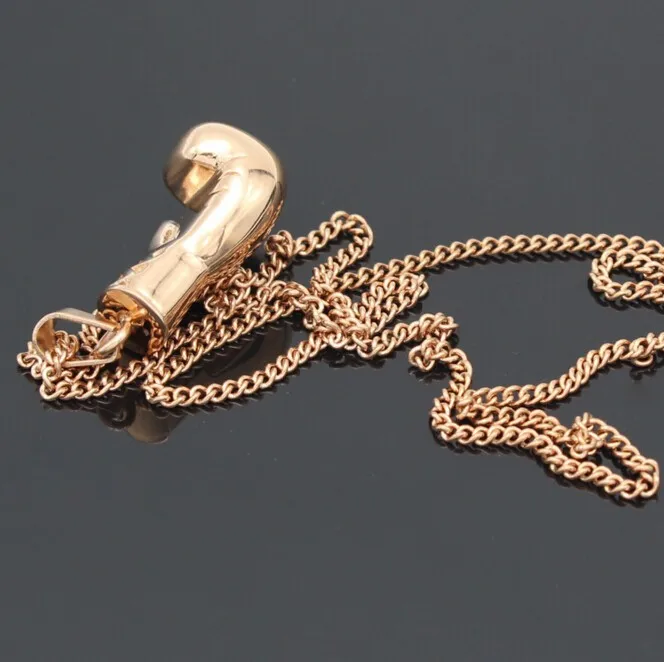Модный сплав золото/серебро/черный прекрасный мини боксерская перчатка ожерелье боксерский матч ювелирные изделия крутой кулон для мужчин мальчиков женщин девушка подарок