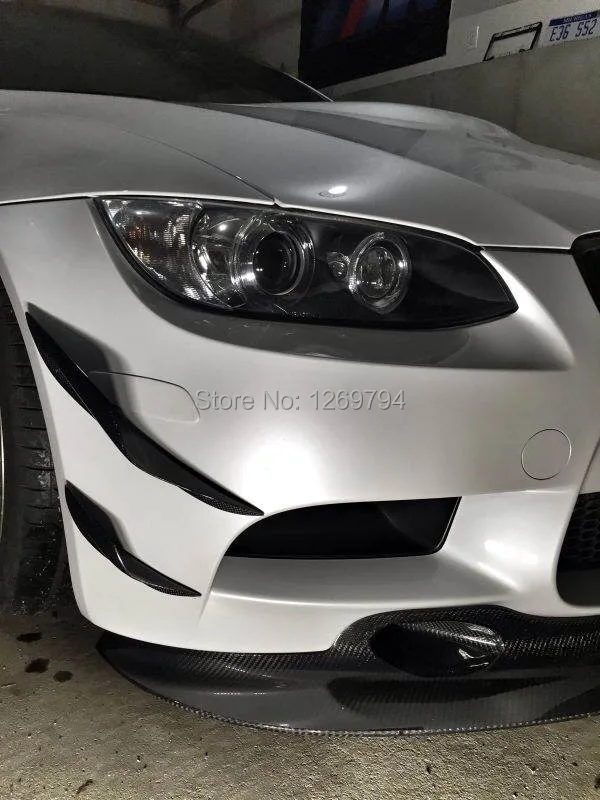 4 PCS E92 E93 M3 Front Bumper Canards Of The KT Style Carbon Fiber Materail