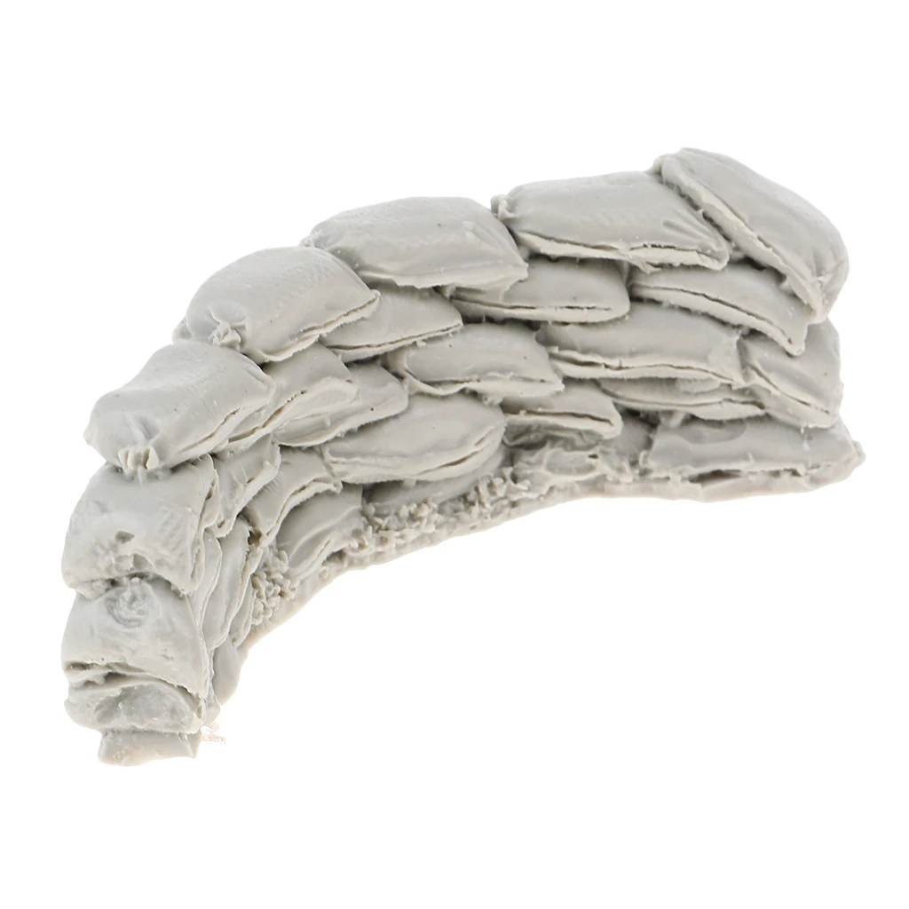 2pcs 1/35 Resin Model Scene Sand Table Accessories Sandbags Wall C Unpainted Kit