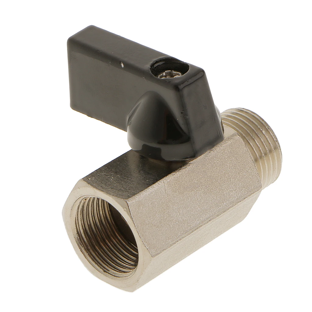 F X M 3/8 NPT Brass Ball Valve Sand Blast Surface  Flow Control Switch