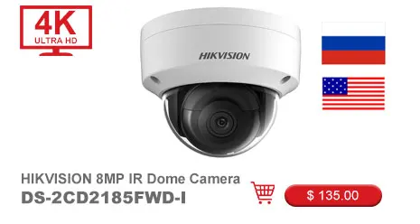 HIKvision 8MP IP Камера 4K на открытом воздухе DS-2CD2T85FWD-I8 8 мегапиксельная сетевой безопасности Пуля IP Камера s PoE Встроенный слот для SD карты