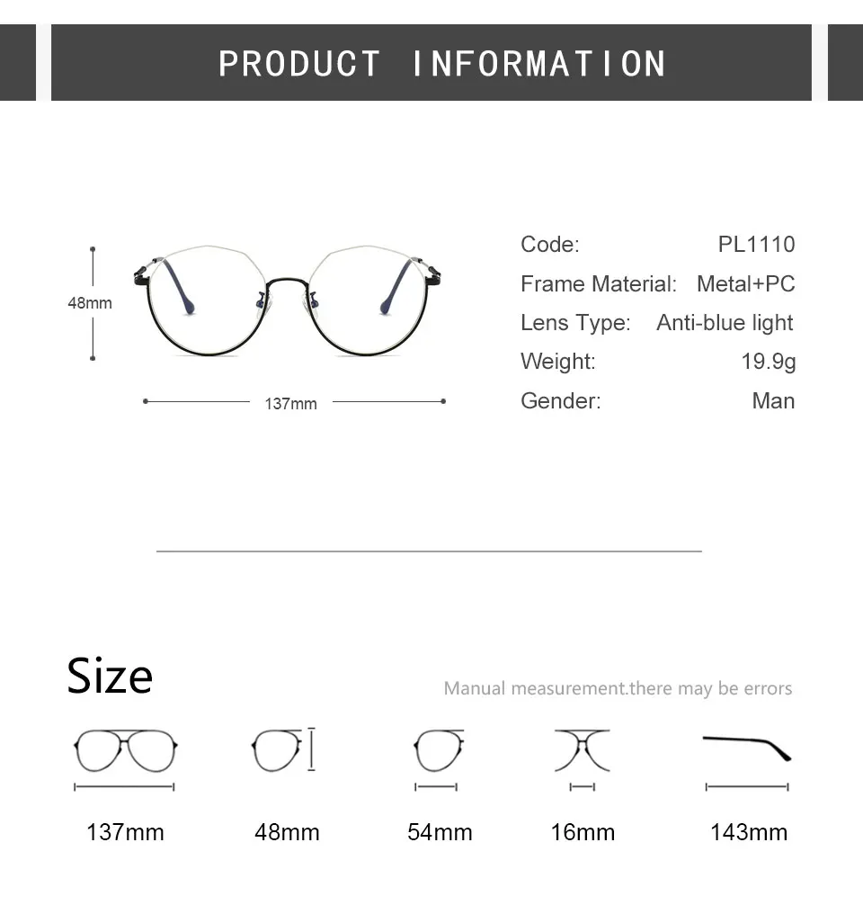 Полуоправы, очки для женщин и мужчин, нерегулярные, ретро, анти голубой свет, блокирующие очки, компьютерные очки, очки PL1110