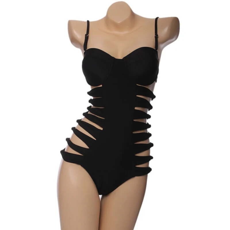 Black Plus Size Swimwear Women High Quality Summer High Waist Hollow One Piece Swimsuit Hot Sale Vintage Bathing Suit Monokini plus-size-black-swimsuit : image Black Plus Size Swimwear Women High Quality Summer High Waist Hollow One Piece Swimsuit Hot Sale Vintage Bathing Suit Monokini plus-size-black-swimsuit