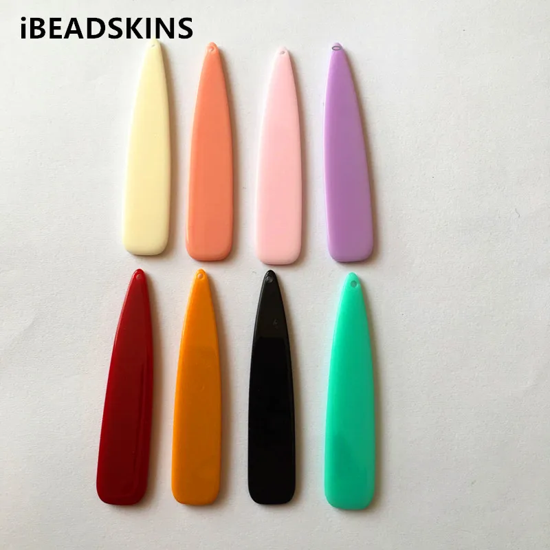 mix Новое поступление! 54x12mm100шт/лот Акриловые подвески в форме капель для сережек/сережек аксессуары/детали для серег DIY - Цвет: mix