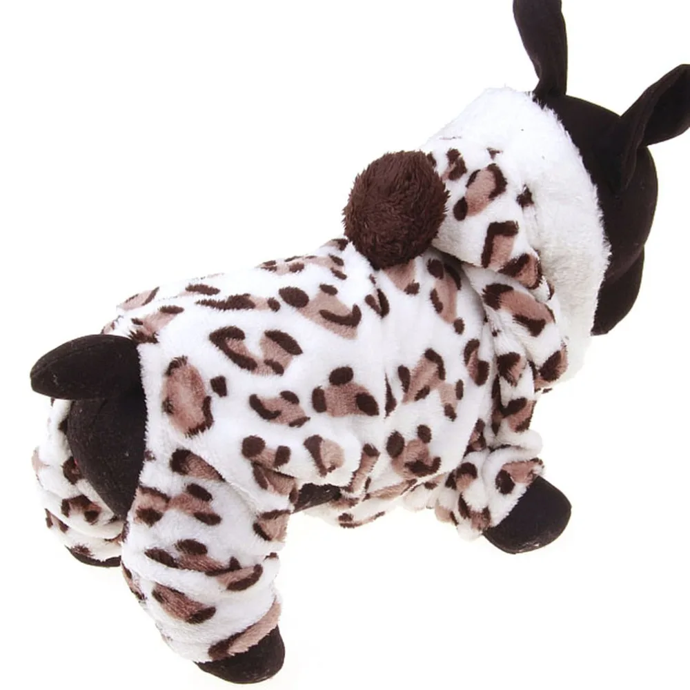 

Leopard Printing Warm Pet clothes cotton puppy dogs coat winter jacket For Teddy Chihuahua Four Legs Animals Clothes sweatshirt