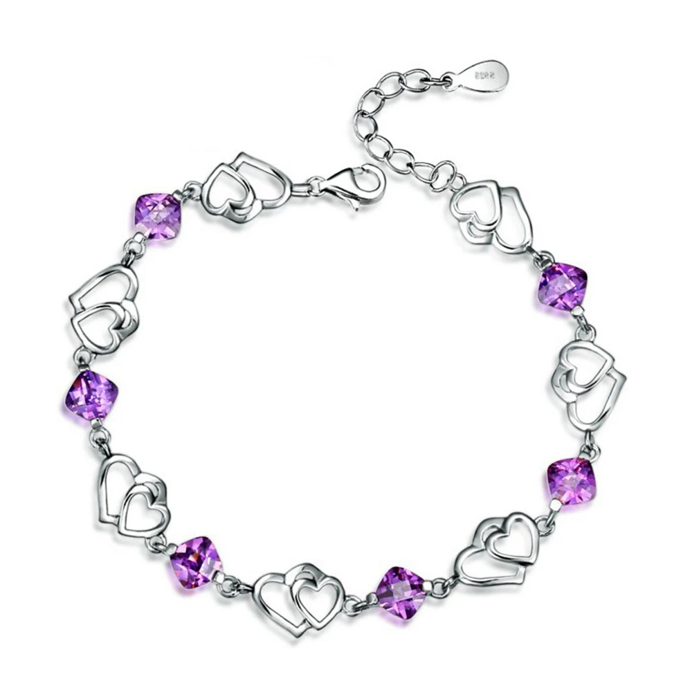 Женский браслет с кристаллами в форме сердца ювелирное изделие 2019|bead bracelet|bracelet