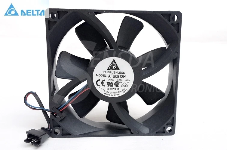 Оптовая продажа для delta Electronics AFB0912H AF00 9025 9225 90 мм 9 см DC 12V 0.30A 3 контактный проводной