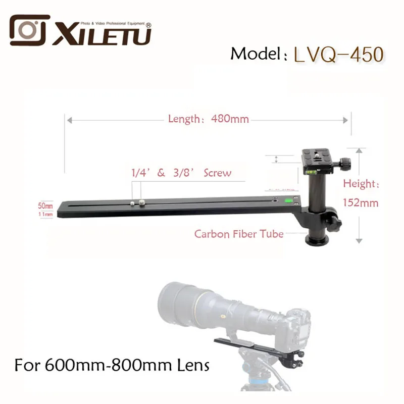 Xiletu LVQ 450 стабильный телеобъектив с зумом кронштейн Штатив Моноподы