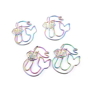 

8pcs Cross-border ermaid Colorful Shaped Paper Clip Creative 8pcs New Factory Wholesale Custom