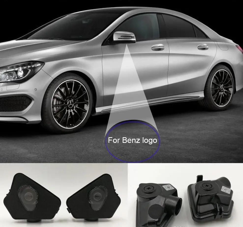 

2pcs Mirror LED pUddle Lights Welcome Courtesy Projector Logo for Mercedes Benz AMG