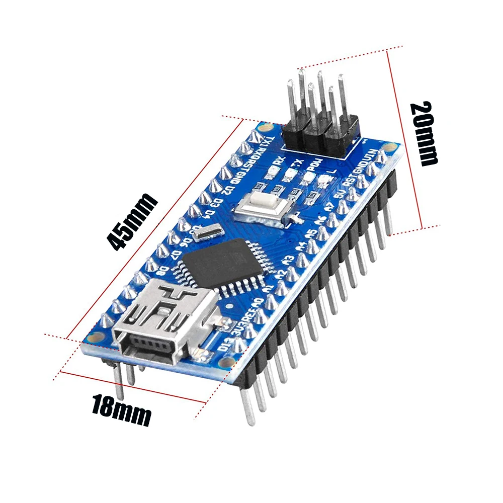 Мини USB контроллер Nano v3.0 ATMEGA328P для arduino 5 шт. с Загрузчиком совместимый