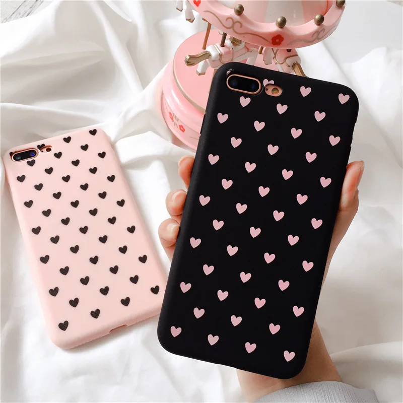 Телефона на тему любви с украшением в форме сердца для девушек для iphone XR чехол розовый Роскошный мягкий силиконовый чехол-накладка кожаный Капа для iphone 7 8, 6, 6 S, Plus, XS 11 Pro Чехол для MAX XR ТПУ