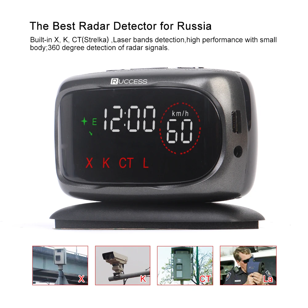 Ruccess S800 Антирадары полиции Скорость автомобиля GPS Российской 360 градусов x K ct L