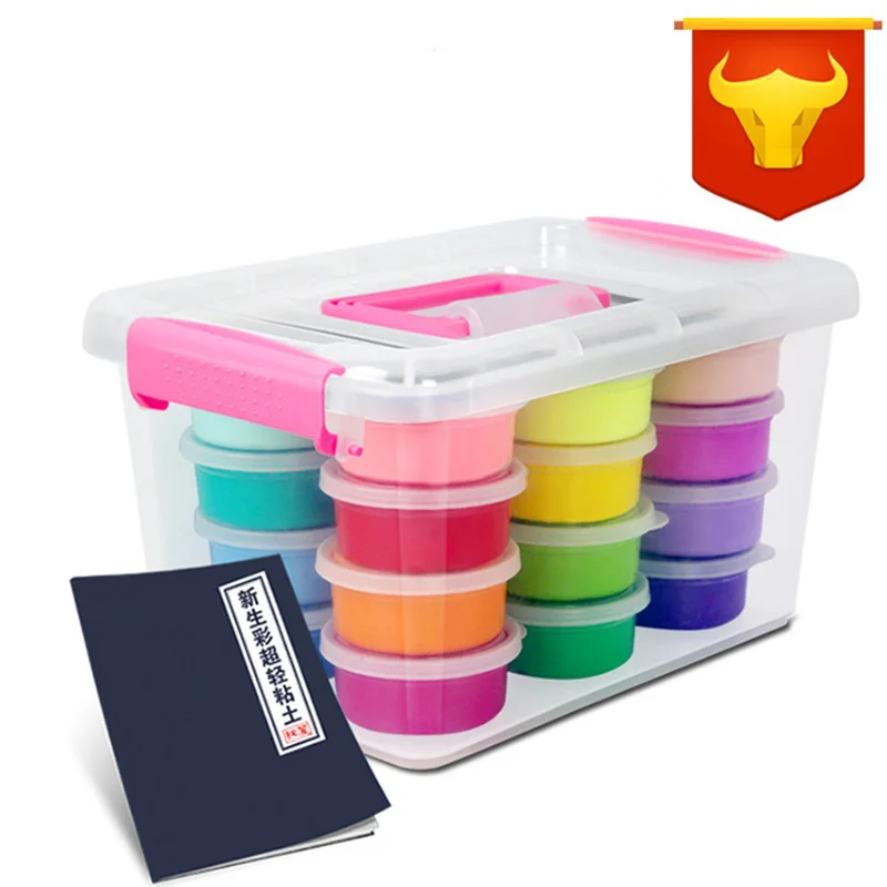 

48/36/24colors Light Clay Air Dry Polymer Plasticine Modelling Clay Super Light DIY Soft Creative Handgum Educational Clay Toys