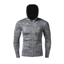 Спорт на открытом воздухе Бег рубашка куртка Мужская дышащая и быстросохнущие с капюшоном ветрозащитный Фитнес Спортивная