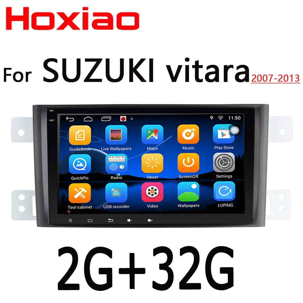 Для Suzuki Grand Vitara Escudo JT 2007-2013 8 дюймов 1024*600 экран Автомобильный Android радио gps стерео 2 din Автомобильный dvd-плеер BT - Цвет: 2G