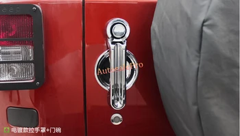 

New Chrome Door Handle + Hand Bowl Cover Trim 15Pcs For Jeep Wrangler Rubicon 07-15 4 Doors