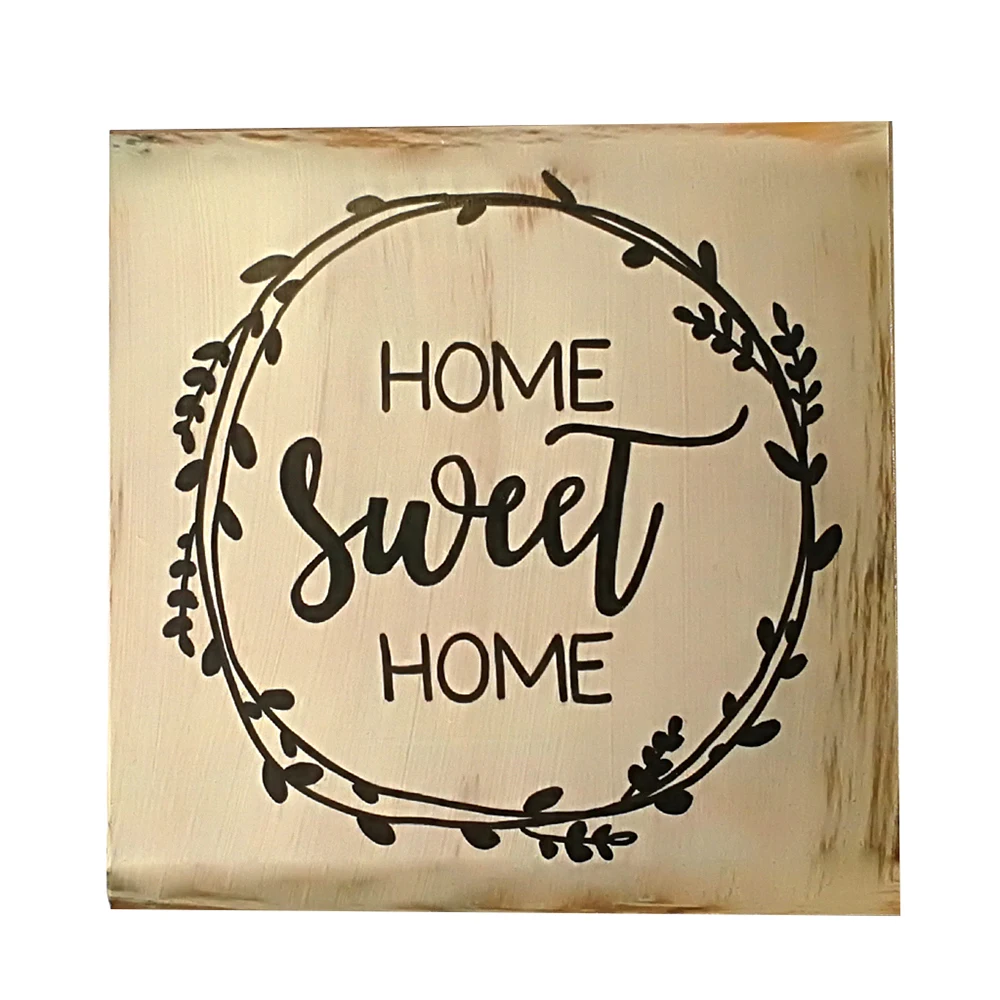 1 Pcs Wooden Decorative Rustic Wood Signs Vintage Home Sweet Sign 1 Pcs Wooden Decorative Rustic Wood