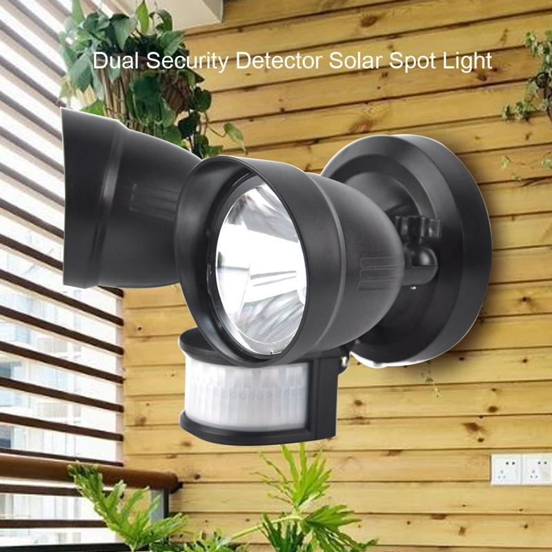 

BORUiT Solar Lamp Motion Sensor 36 LEDs Solar Light Dual Head Outdoor Waterproof Lighting for Garden Yard Wall Lamp Street Light
