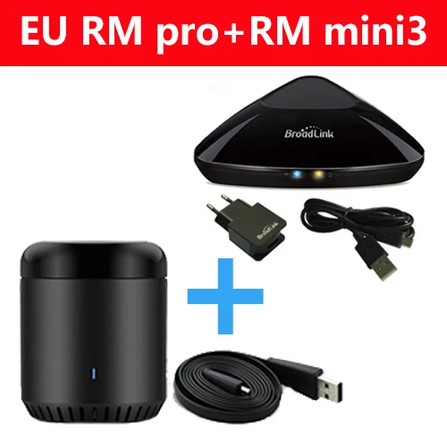Новейший Broadlink RM Pro+ RM33 RM mini3 умный дом автоматизация wifi+ IR+ RF+ 4G универсальный контроллер для iOS Android - Комплект: EU RM Pro RM Mini3