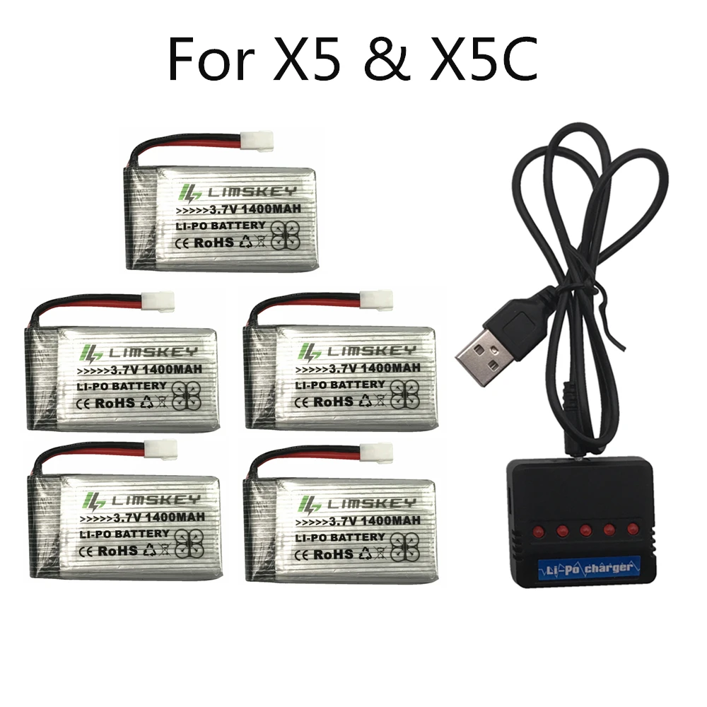 3,7 V 1400mah Li-po аккумулятор Syma X5 X5C X5uw x5uc x5hw x5hc Аккумулятор RC Quadcopter Аккумулятор для SYMA X5uw x5uc