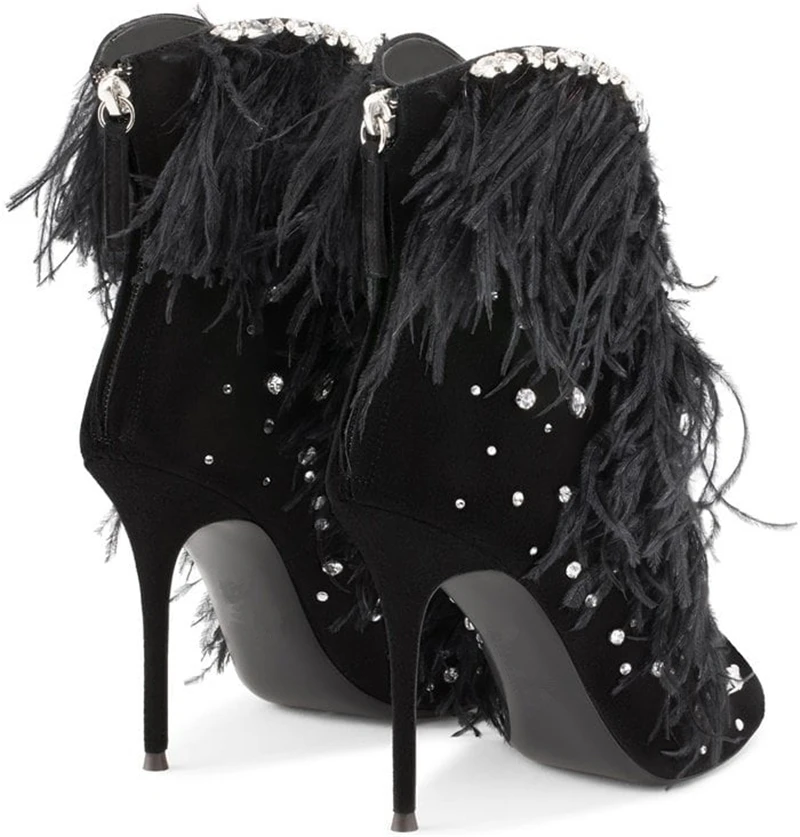 Giuseppe-Zanotti-Charleston-Black-Suede-and-Feathers-High-Heels