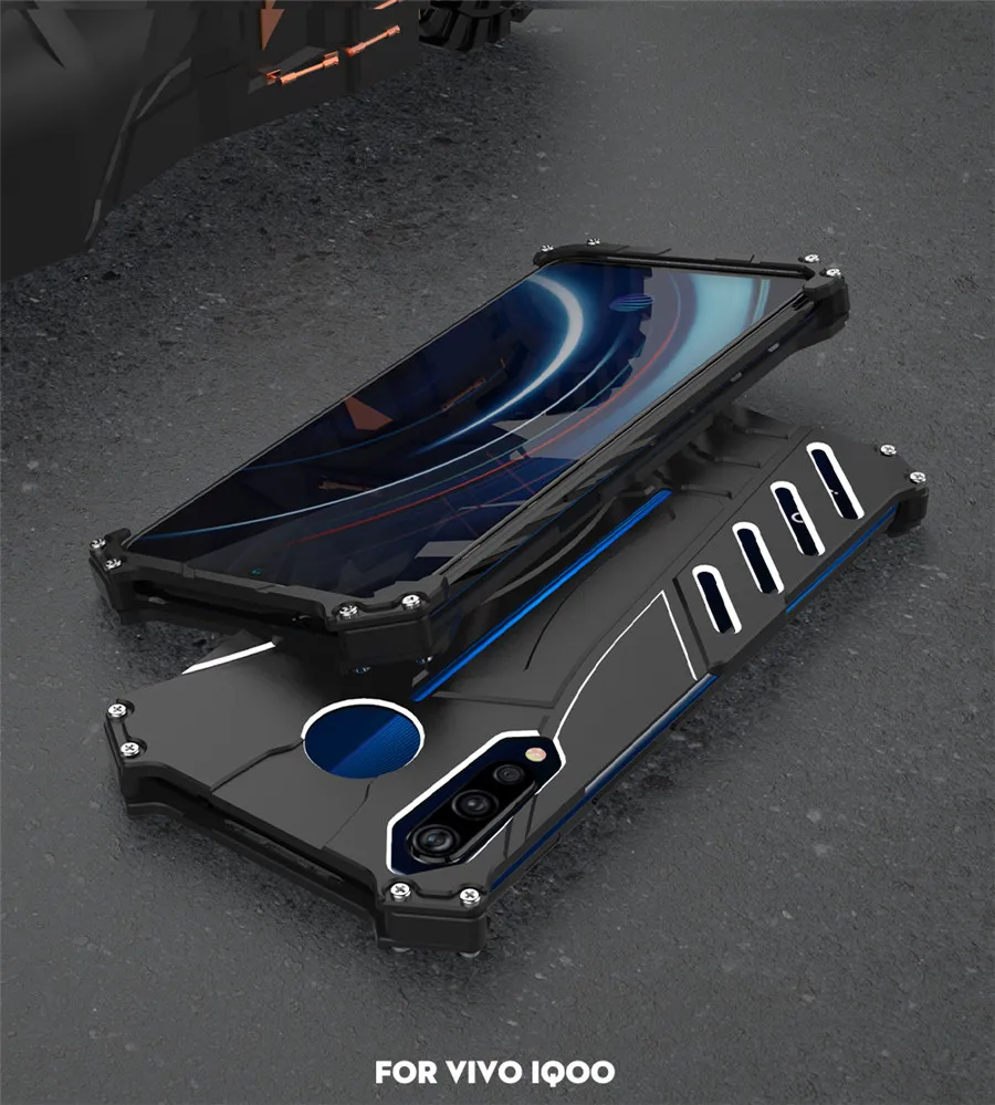 VIVO iQOO Case R-JUST Batman Luxury Aluminium Metal Case For VIVO iQOOVIVO X27 Phone Cover Coque  (8)