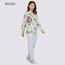 Хирургический халат, медицинская форма, стоматологический костюм с эффектом потертости, рабочие топы с длинными рукавами и штаны