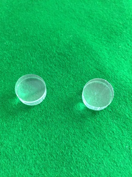 

2pcs/lot 2016 New Billiards Pool Cue Tips 14mm Acrylic Transparent Jump and Break Cue Stick Tips Billiard Accessories
