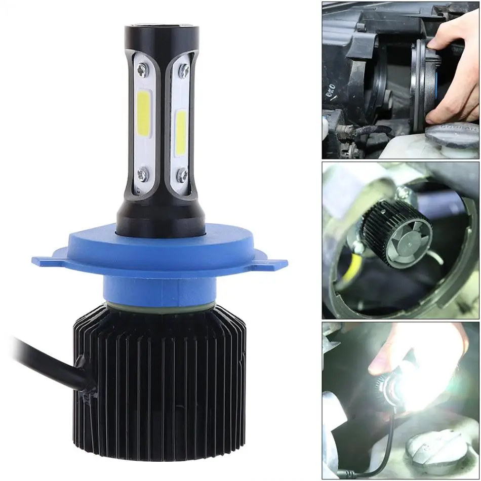 

72W H4 HB2 9003 8000LM 6000K All-In-One LED Headlight Kit Hi Lo Beam Bulbs Automotive LED Headlamps car accessories for Cars