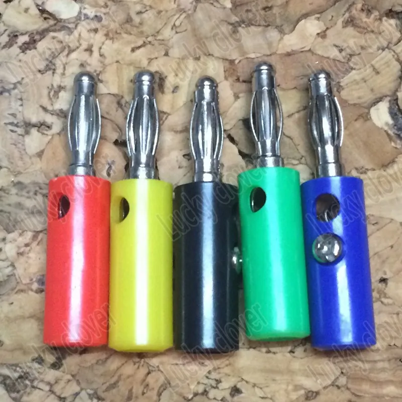 

50 PCS x 5 Colors Nickel Plated Banana Plug Male 39mm