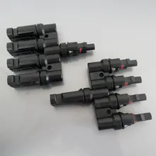1Pairs x MC4 4T Connector male and female, MC4 4 Branch Solar system Connector used for Solar module parallel connection