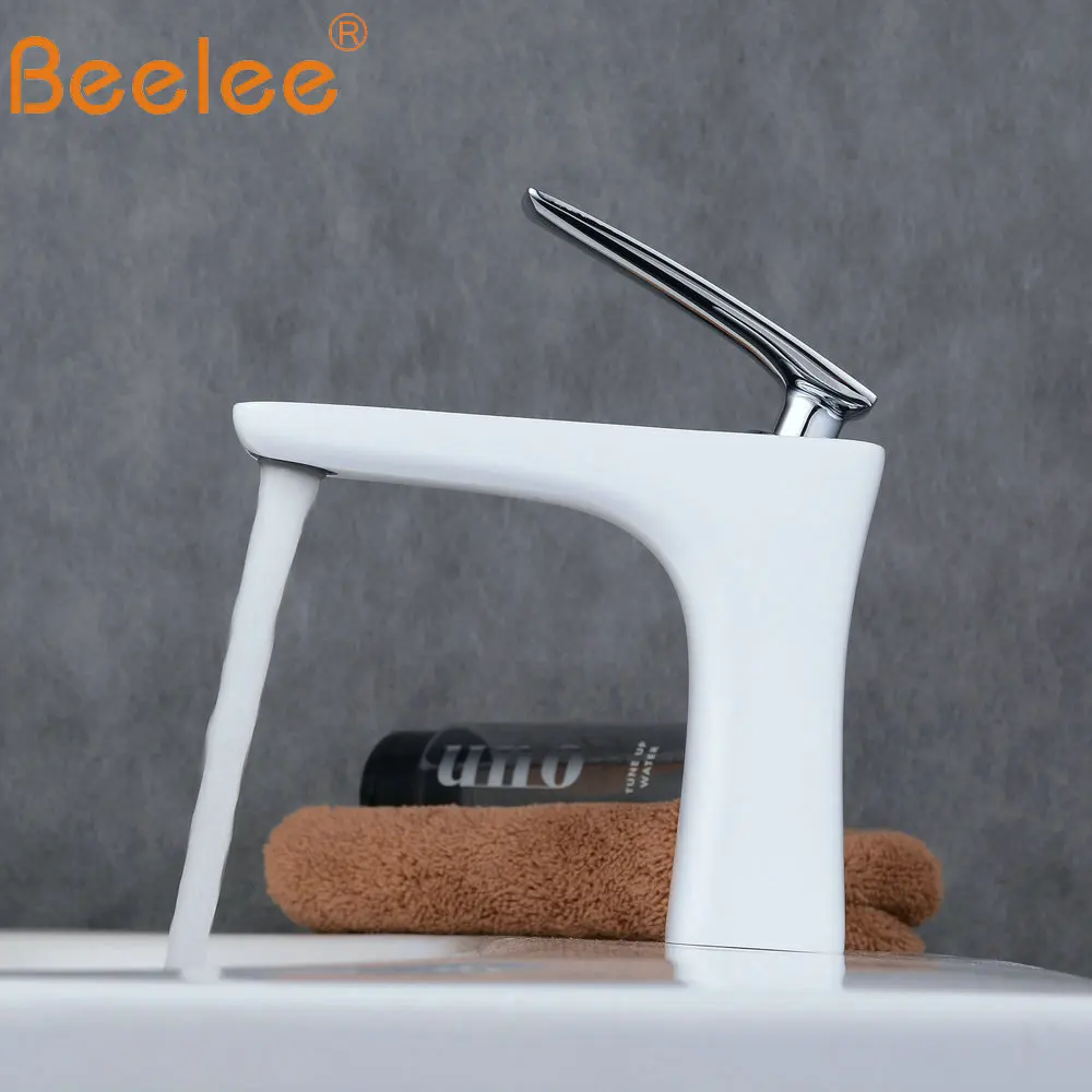 

Beelee Bathroom Faucet Basin Mixer Single hole Single handle Sink Mixer Tap Vessel Faucet Hot and Cold Water BL6609CW