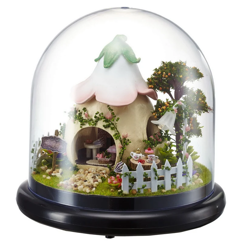 Happy Rabbit Glass Ball DIY 3D Dollhouse