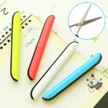 Crafting portable Scissors paper cutting folding safety Scissors mini stationery scissors office and school hand cut