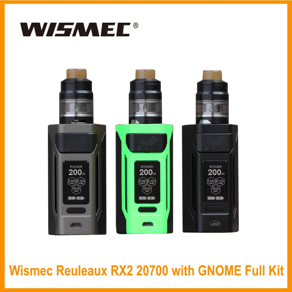 

Original Output 200W Wismec Reuleaux RX2 20700 with GNOME Atomizer 2ML/4ML WM Coil VW/TC-Ni/TC-Ti/TCSS/TCR Mode E-Cig
