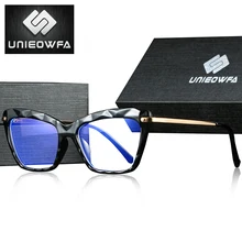 Кошачий глаз, оптические компьютерные очки, Женская оправа, анти-синий светильник, блокировка, прозрачные очки в оправе при близорукости, ретро очки