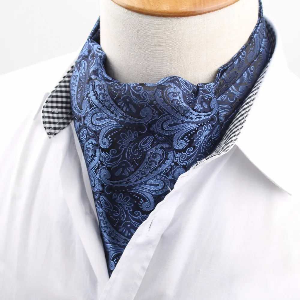 Мужской винтажный галстук формальный Ascot Scrunch британский в горошек джентльмен полиэстер шелк для шеи